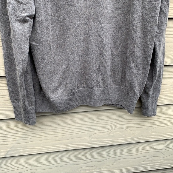VTG Eddie Bauer V-Neck Sweater XLT Cotton Cashmere Blend Tan Pullover Relaxed - Picture 7 of 11